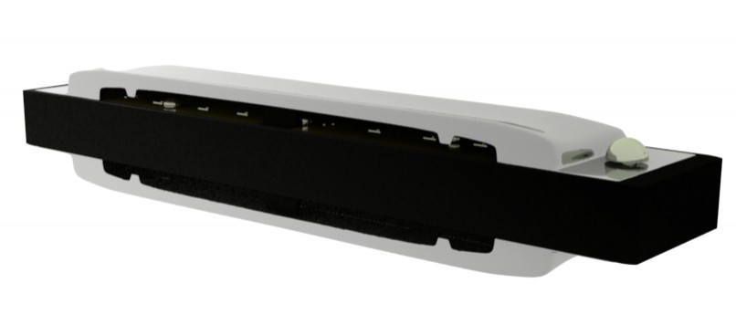 Harmonica high poly preview image 1
